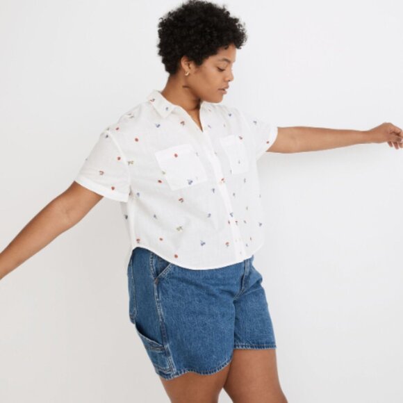 Madewell Beachside Shirttail Top in Fresca Fruit - Picture 1 of 3